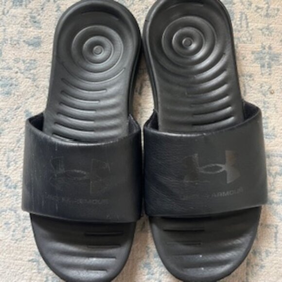 🧡3/15 Under Armour Ansa Fix Slide Sandal Black Men's 9 - Picture 1 of 10